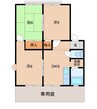 コンフォート土屋 3DKの間取り