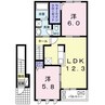 つきの詩Ⅱ 2LDKの間取り