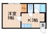 エクストリーム中島 1Kの間取り