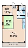 マンションあさも 2LDKの間取り