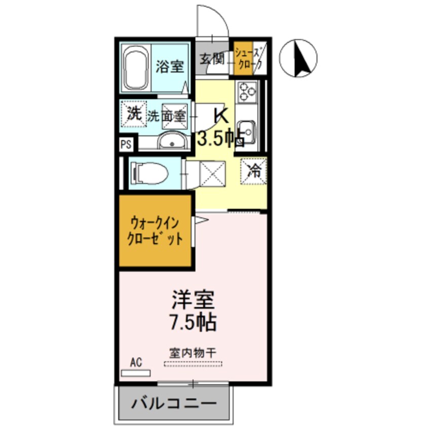 間取図 Ｄ－ｒｏｏｍ松江北