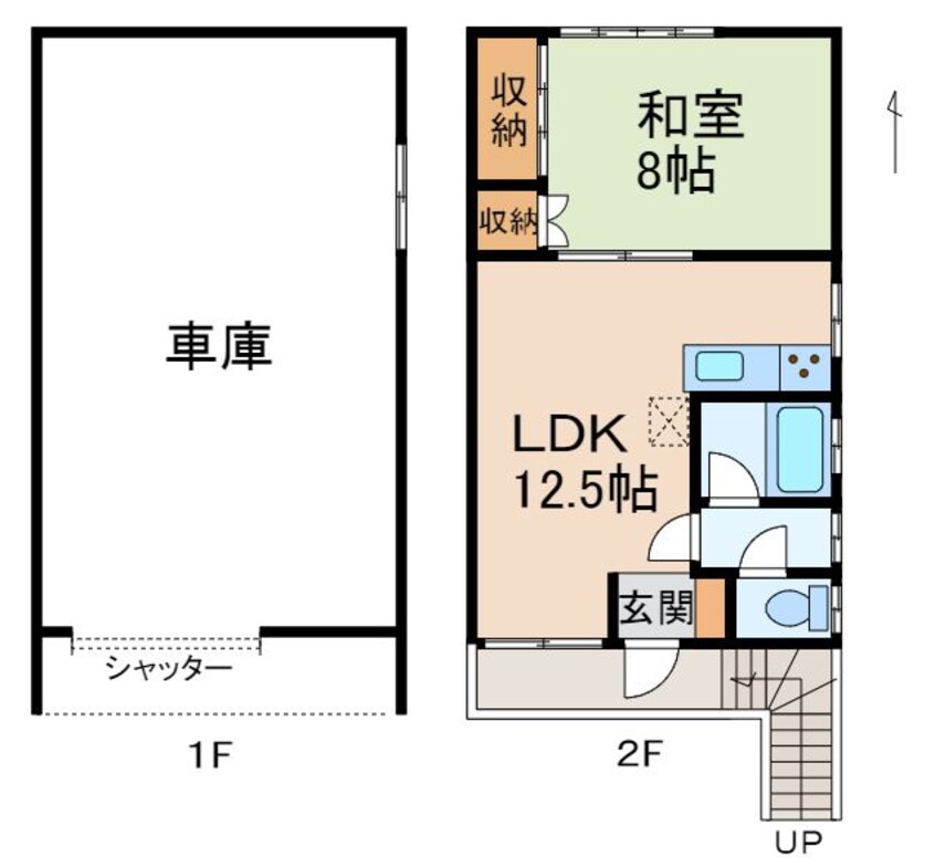 間取図 三葛ガレージハウス