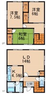 一戸建5989 3LDKの間取り
