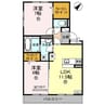 ウエストゲート 2LDKの間取り