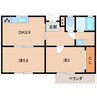 プチシャトー 2DKの間取り