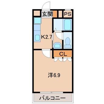 間取図 きのくに線・紀勢本線/黒江駅 徒歩18分 2階 築14年