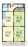グランシエル秋月 3DKの間取り