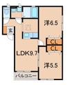 ボヌールメゾン 岡崎 2LDKの間取り