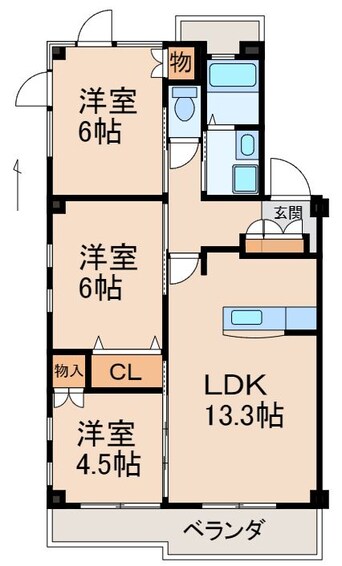 間取図 メルティートリイ