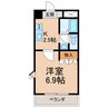 ピアチェーレ 1Kの間取り