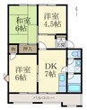 グリーンフルパレ 3DKの間取り