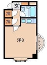 プルミエールメゾン日前宮 1Rの間取り