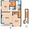 D-room秋月 D棟 2DKの間取り
