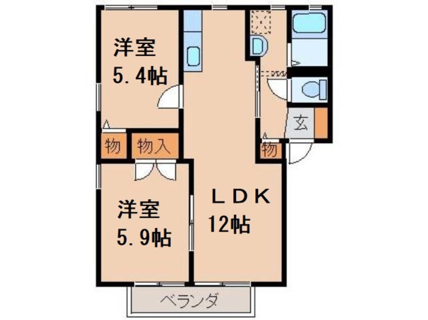 間取図 フォーレスうえだ