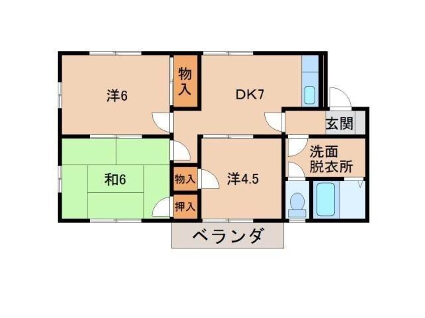 間取図 メゾンおかもと