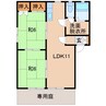 パールハイツ 2LDKの間取り