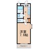 エタニティコートⅠ番館 1Kの間取り