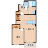 フォルトゥーナ 1LDKの間取り