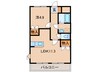 アンジュー壱号館 1LDKの間取り