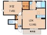 シャーメゾン木ノ本 1LDKの間取り