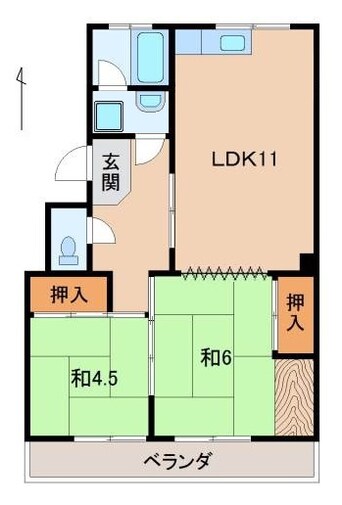 間取図 グリーンマンションⅡ