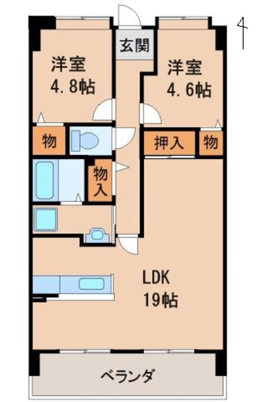 間取図 グランディール山十