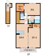 阪和線・羽衣線/紀伊駅 徒歩23分 2階 築15年 2DKの間取り