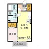 メゾンドゥソレイユ 1LDKの間取り