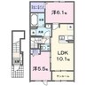 パピーⅠ 2LDKの間取り