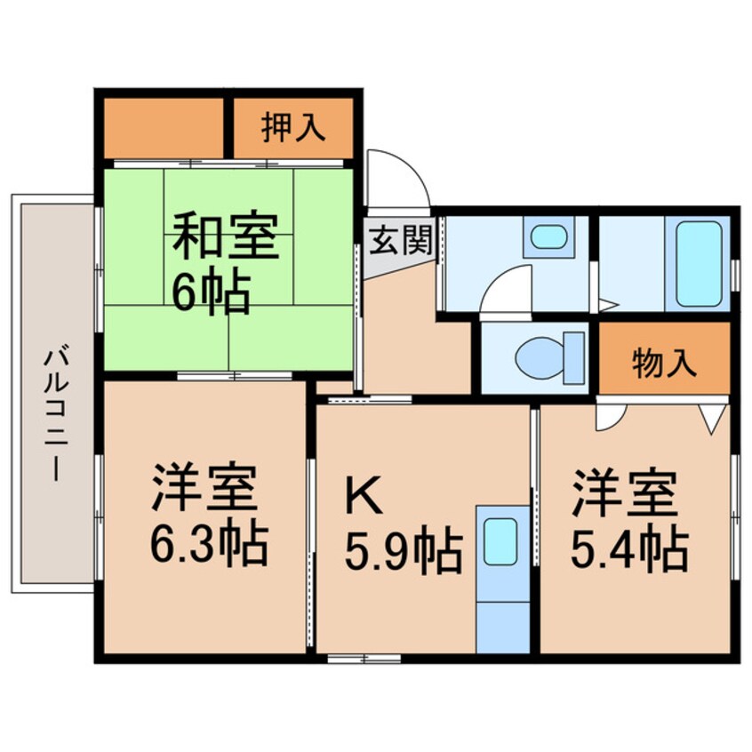 間取図 シャーメゾン紀の川