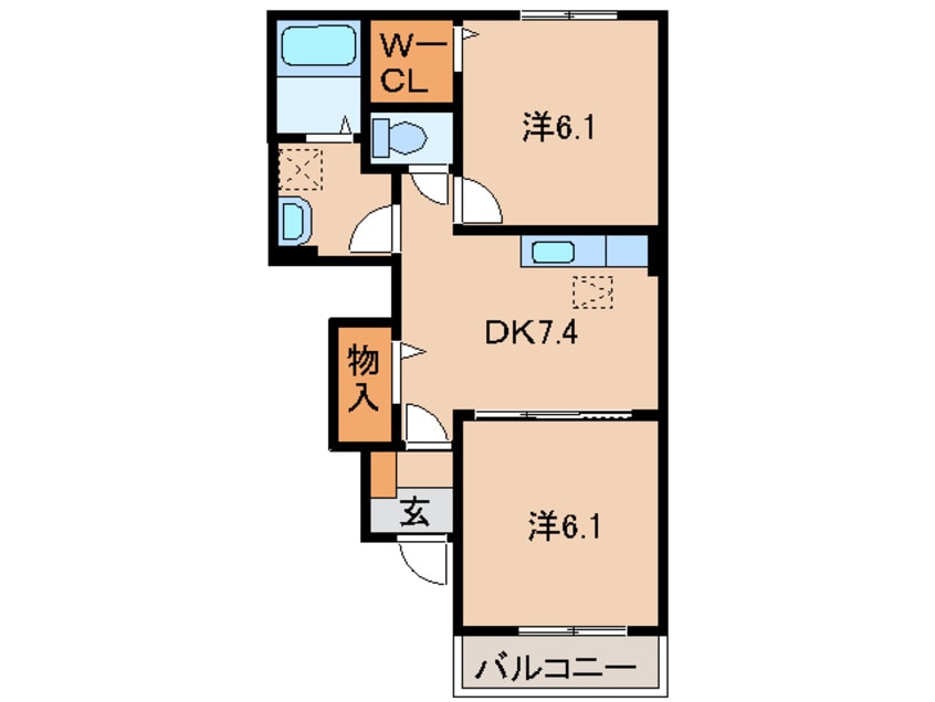間取図 フレスコリーリオ　Ⅱ