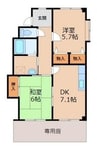 錦マンション 2DKの間取り