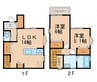 シアラ井辺A・B 2LDKの間取り