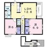 アトランティスⅡ 2LDKの間取り