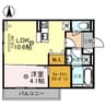 D-room N.大谷Ⅱ 1LDKの間取り