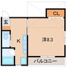 ハンド堀川 1Kの間取り