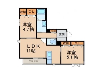 間取図 テラス新中通