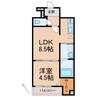 フジパレス新通Ⅲ番館 1LDKの間取り