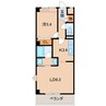 グリーンフル昇 1LDKの間取り