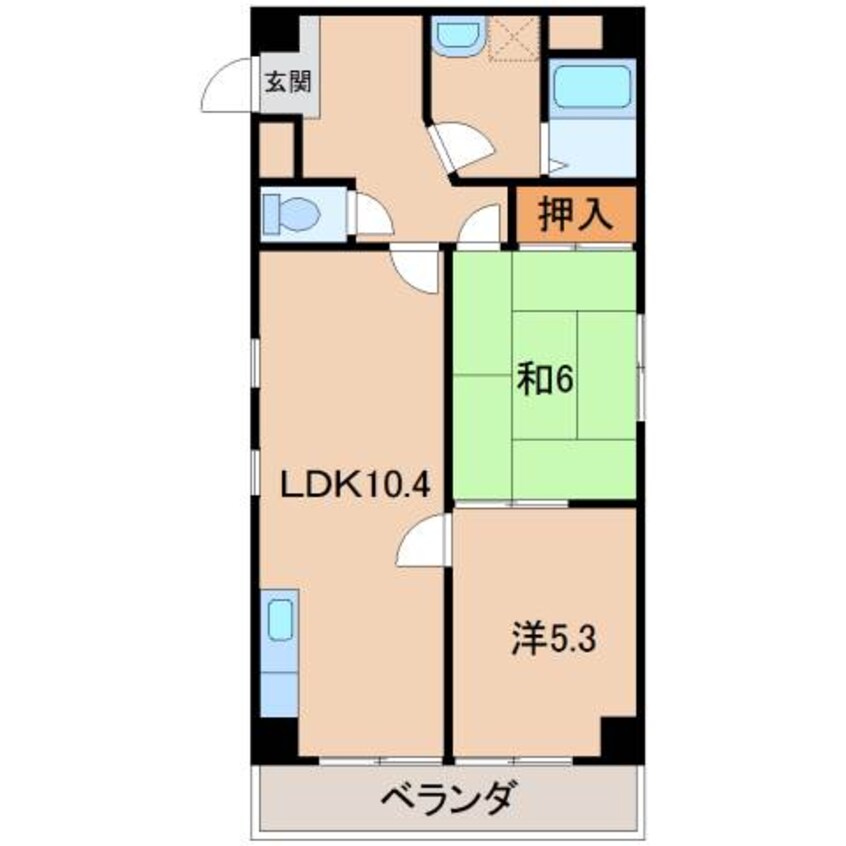 間取図 シャンティイ田中町