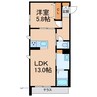 フォンテーヌ西紺屋 1LDKの間取り