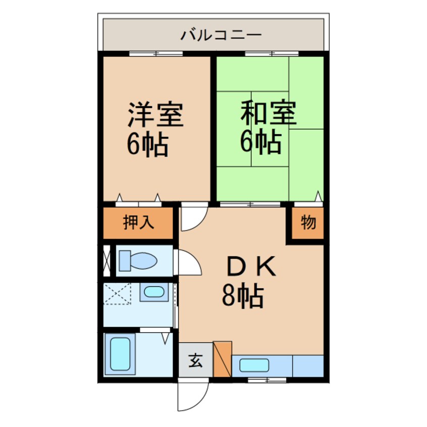 間取図 和歌山電鉄貴志川線/神前駅 徒歩10分 1階 築30年