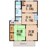 メゾン雑賀 3DKの間取り