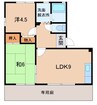メゾングレース 2LDKの間取り