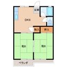 フォーブル井辺 2DKの間取り
