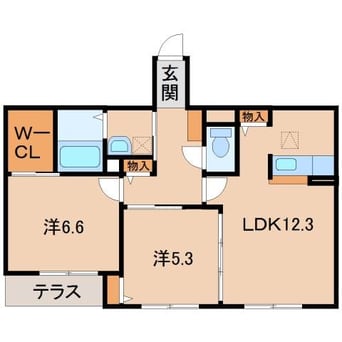 間取図 きのくに線・紀勢本線/紀三井寺駅 徒歩21分 1階 築11年