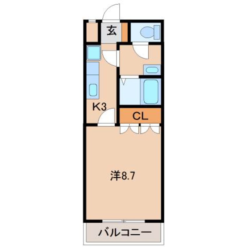 間取図 阪和線・羽衣線/紀伊駅 徒歩13分 2階 築14年