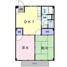ハイツノア 2DKの間取り