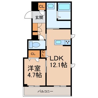 間取図 和歌山電鉄貴志川線/田中口駅 徒歩10分 3階 築2年