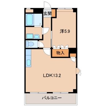 間取図 阪和線・羽衣線/紀伊駅 徒歩25分 2階 築15年